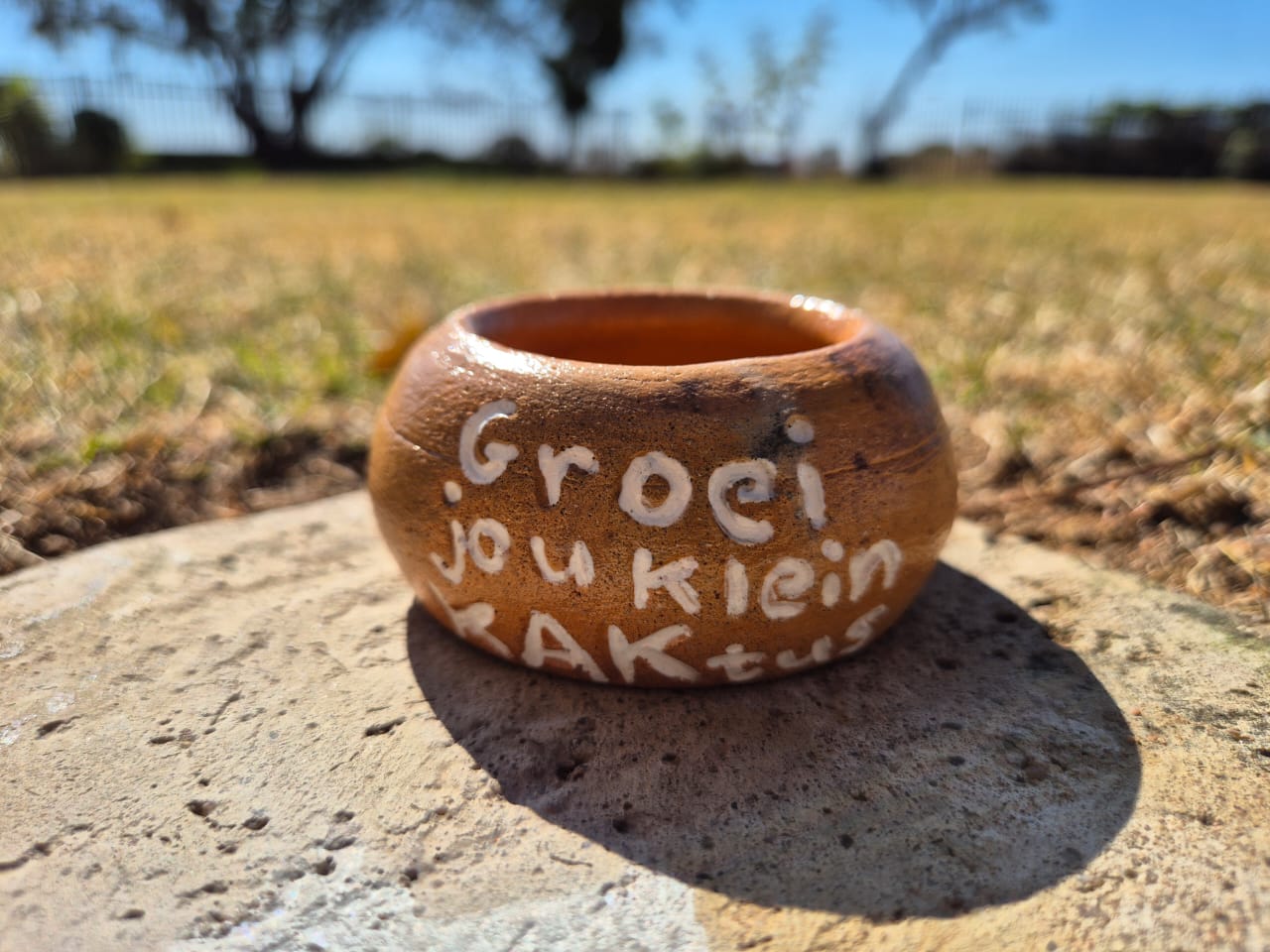 "Groei jou klein KAKtus" Clay Pot - Image 1