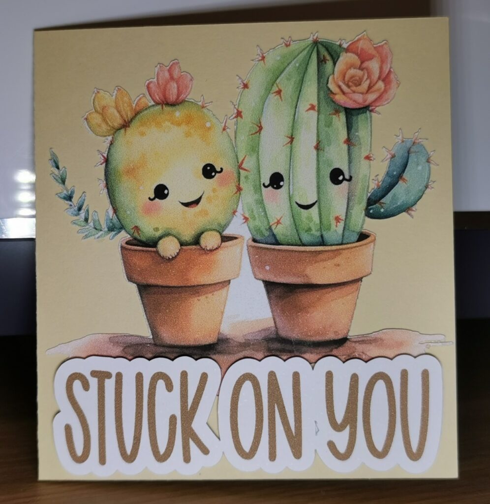 "Stuck on You" Card
