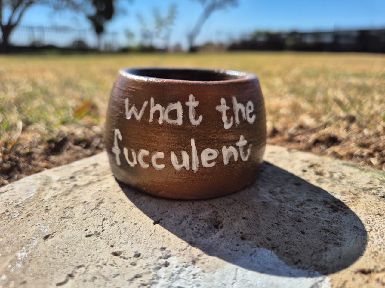"What The Fucculent" Clay Pot - Image 1