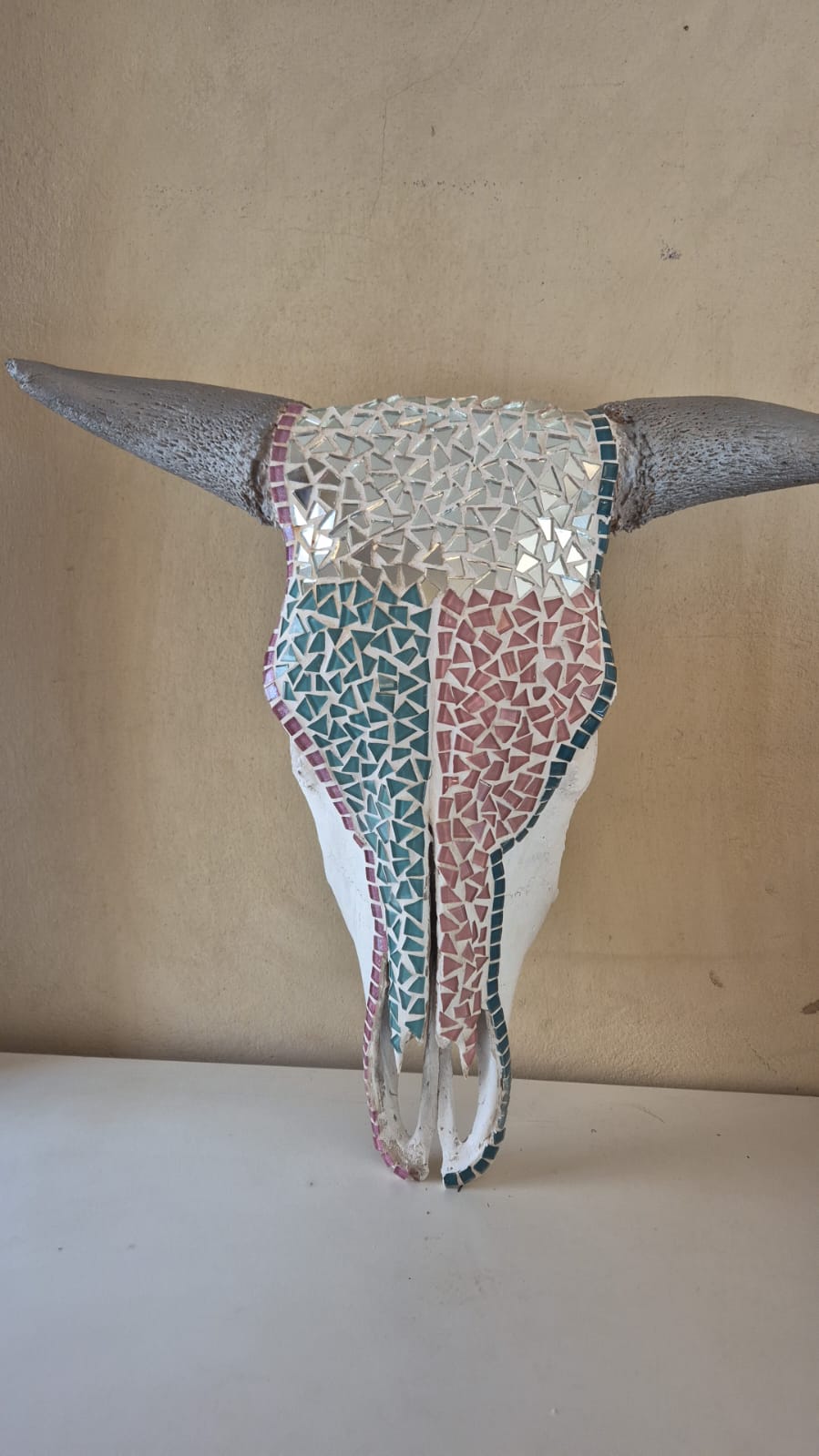 Mosaic Cow Skull
